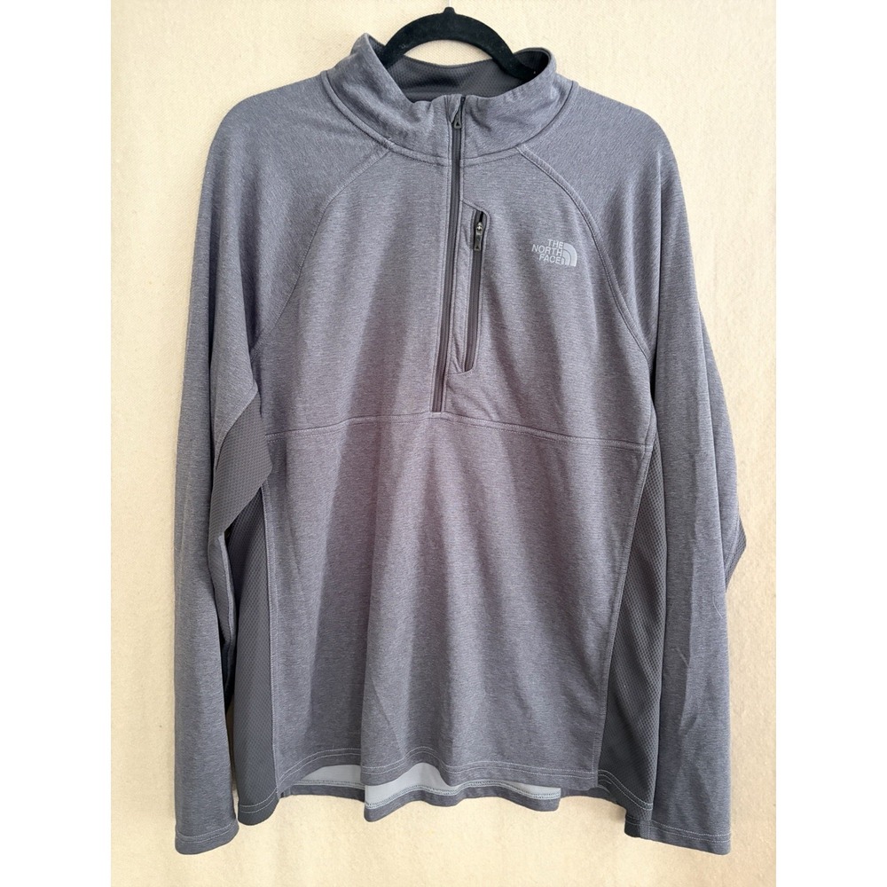 The North Face Pullover Men's XL Gray FlashDry LS Quarter Zip Shirt Athletic